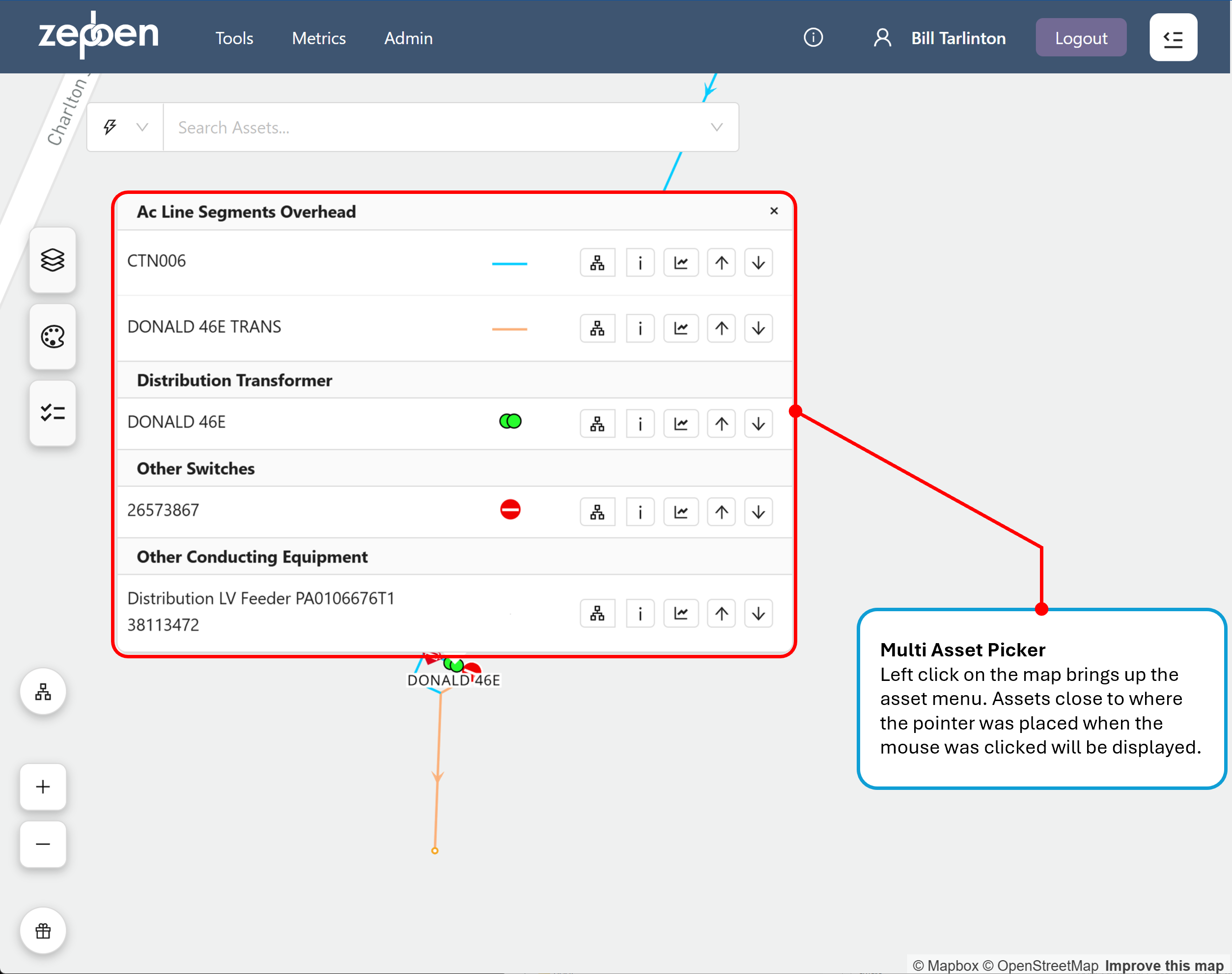 Application landing page