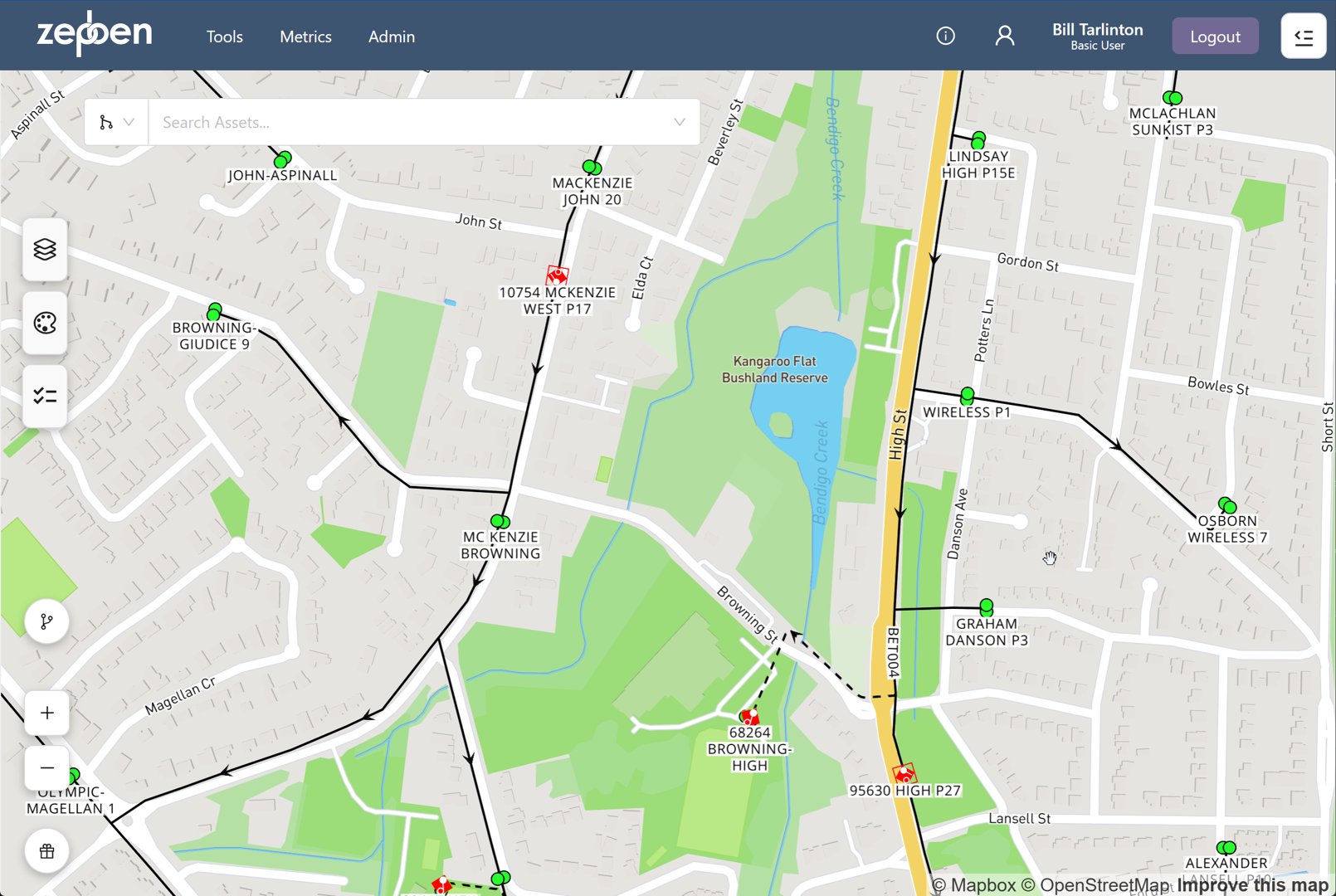 Authentication Window and Map
